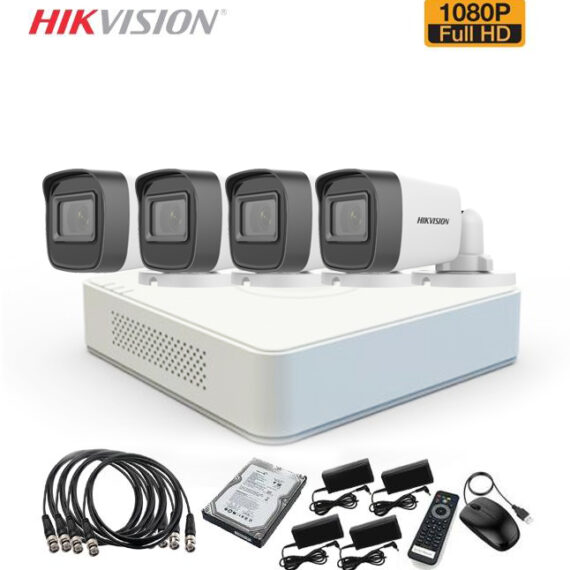 4 FHD CCTV Camera Package HIKVISION